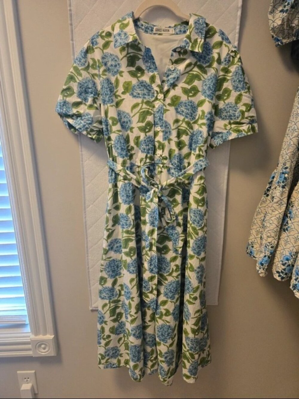 Hydrangea midi dress